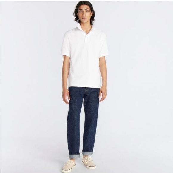 J.Crew Men's Classic Piqué Polo Shirt - White - Polo Shirts - Picture 1 of 7